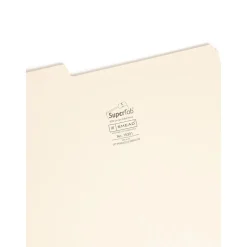 Smead SuperTab File Folder, Oversized 1/3-Cut Tab, Legal Size, , 100/Box (15301) Manila Sale
