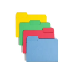 Smead SuperTab File Folder, Oversized 1/3-Cut Tab, Letter Size, Assorted Colors, 24 per Pack (11956) Clearance