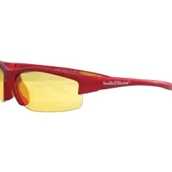 Eye Protection<Smith & Wesson ® Equalizer™ Safety Spectacles, Polycarbonate, Amber, Red
