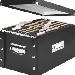 Snap-N-Store Snap-N-Storage Laminate Collapsible Storage Box, Letter, Black (SNS01533) Sale