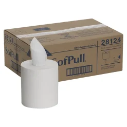 Paper Towels<SofPull Centerpull Paper Towels, 1-ply, 320 Sheets/Roll, 6 Rolls/Pack (28124)