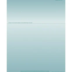 Hot Solid Color Laser Statements, Style A, with Credit Card Information, Teal Business Forms