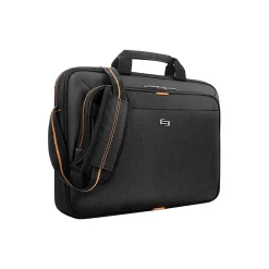 Solo ACE Laptop Briefcase, Black/Orange Polyester (UBN106-4)