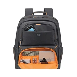 Backpacks<Solo New York Ambition Travel Laptop Backpack, Large, Black/Orange (UBN722-4)