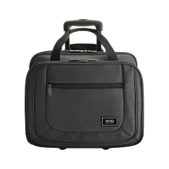 Solo New York Bryant Polyester Briefcase, Laptop Compatible, Rolling, TSA Checkpoint Friendly, Gray (PT138-4/10)