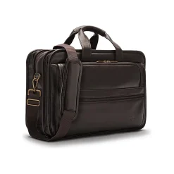 Solo New York Classic Leather Briefcase, Laptop Compatible, Espresso (D941-3)