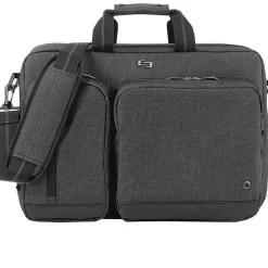 Solo New York Duane Hybrid Polyester Briefcase, Laptop Compatible, Grey (UBN31010)