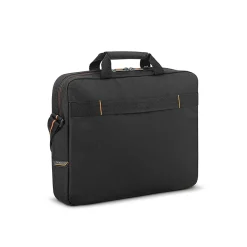 Solo New York Everyday Laptop Briefcase, Black/Orange Polyester (UBN106-4)