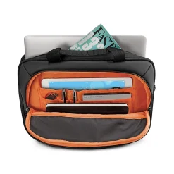 Solo New York Everyday Laptop Briefcase, Black/Orange Polyester (UBN106-4)