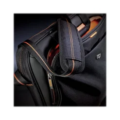 Solo New York Everyday Laptop Briefcase, Black/Orange Polyester (UBN106-4)