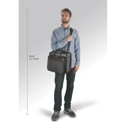 Solo New York Midtown Collection Paramount Laptop Briefcase, Black Polyester (SGB300-4)