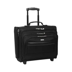 Solo New York Midtown Collection Columbus Laptop Rolling Briefcase, Black Polyester (B64-4)