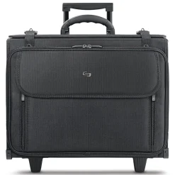 Solo New York Midtown Collection Morgan Laptop Rolling Briefcase, Black Polyester (B151-4)