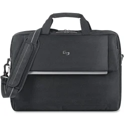 Solo New York Midtown Laptop Briefcase, Black Polyester (LVL330-4)