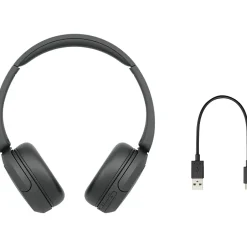 Sony Wireless On-Ear Headphones, Bluetooth, Black (WHCH520/B)