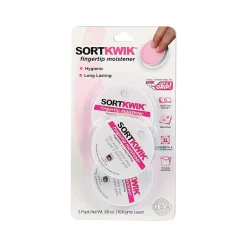 Sortkwik 0.38 oz. Fingertip Moistener, Pink (20053)* Finger Pads