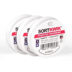 Sortkwik 0.38 oz. Fingertip Moistener, Pink, 3/Pack (LEE10053)* Finger Pads