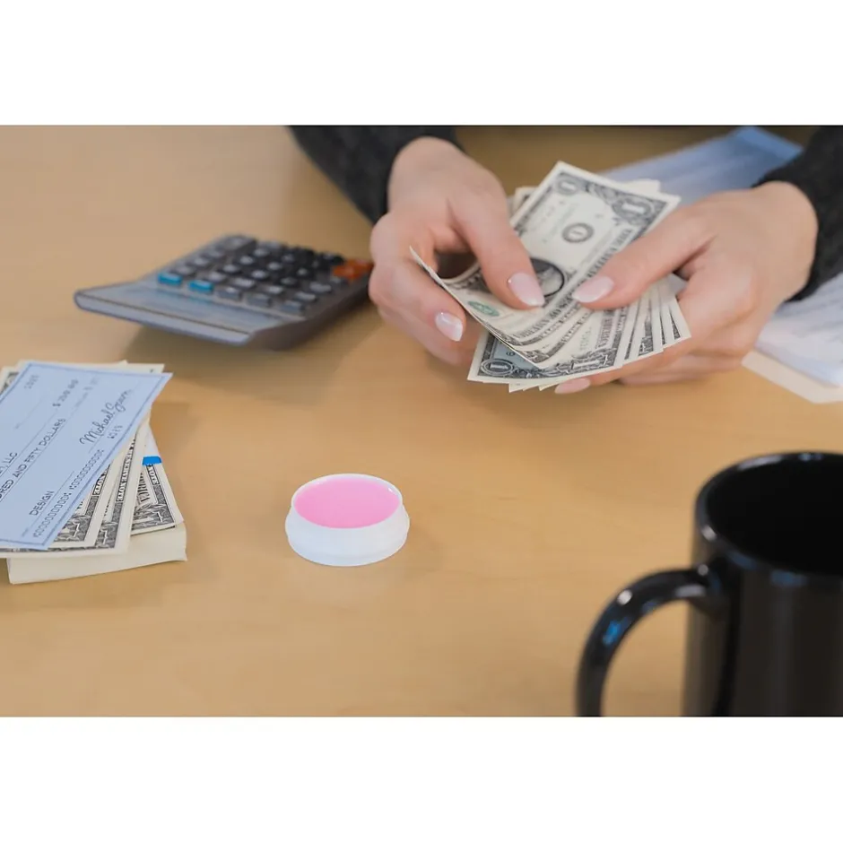 Sortkwik 0.38 oz. Fingertip Moistener, Pink, 3/Pack (LEE10053)* Finger Pads