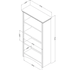 New Gascony Standard 4-Shelf Bookcase, Pure White (7360767) Bookcases