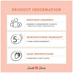 New Gascony Standard 4-Shelf Bookcase, Pure White (7360767) Bookcases