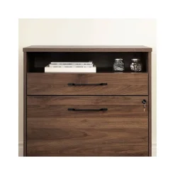 Online Helsy 2-Drawer Lateral File Cabinet, Letter/Legal Size, Lockable, 30.25"H x 29"W x 18.5"D, Natural Walnut (13313) File Cabinets