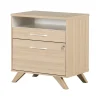 Online Helsy 2-Drawer Lateral File Cabinet, Letter/Legal Size, Lockable, 30.25"H x 29"W x 18.5"D, Soft Elm/White (13304) File Cabinets