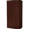 Clearance Morgan 62.5" Particle Board Storage Cabinet with 3 Shelves, Royal Cherry (7246971) Storage Cabinets