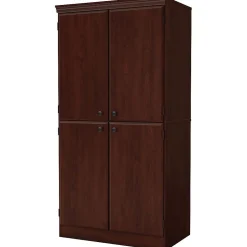 Clearance Morgan 62.5" Particle Board Storage Cabinet with 3 Shelves, Royal Cherry (7246971) Storage Cabinets
