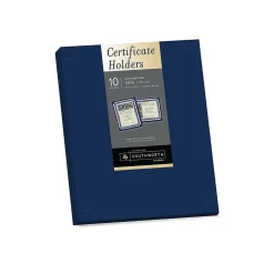 Sale Certificate Holders, 8.5" x 11", Navy Blue, 10/Pack (PF8) Awards & Certificates