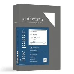 Online Fine Paper, 8.5" x 11", 20 lb., Wove-Finish, White, 500/Box (403C) Resume Paper