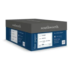 Southworth Gummed #10 Business Envelopes, 4 1/8" x 9 1/2", Ivory, 250/Box (J404I-10)* Business