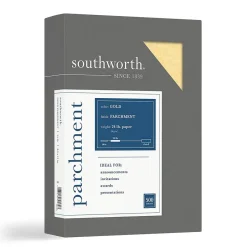 Outlet Parchment Specialty Multipurpose Paper, 24 Lbs., 8.5" x 11", Gold, 500/Box (994C) Multipurpose Paper