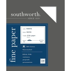 Sale 8.5"W x 11"L Business Paper, 32 lbs., Wove Finish, 250/Box (JD18C) Resume Paper