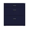 Outlet 3-Drawer Lateral File Cabinet, Letter/Legal Size, Lockable, 31.88"H x 30"W x 17.63"D, Navy (25073) File Cabinets