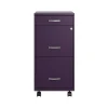 Best SOHO Organizer 3-Drawer Mobile Vertical File Cabinet, Letter Size, Lockable, Midnight Purple (25285) File Cabinets