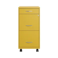 New SOHO Organizer 3-Drawer Mobile Vertical File Cabinet, Letter Size, Lockable, Goldfinch (25284) File Cabinets
