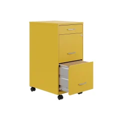 New SOHO Organizer 3-Drawer Mobile Vertical File Cabinet, Letter Size, Lockable, Goldfinch (25284) File Cabinets