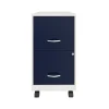 Online SOHO Smart File 2-Drawer Mobile Vertical File Cabinet, Letter Size, Lockable, Pearl White/Navy (25335) File Cabinets