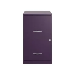 Sale SOHO Smart File 2-Drawer Vertical File Cabinet, Letter Size, Lockable, Midnight Purple (25273) File Cabinets