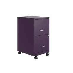 New SOHO Smart File 2-Drawer Mobile Vertical File Cabinet, Letter Size, Lockable, Midnight Purple (25277) File Cabinets