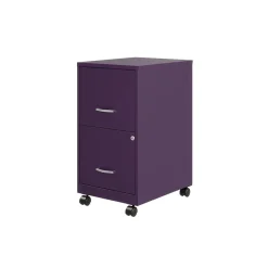 New SOHO Smart File 2-Drawer Mobile Vertical File Cabinet, Letter Size, Lockable, Midnight Purple (25277) File Cabinets