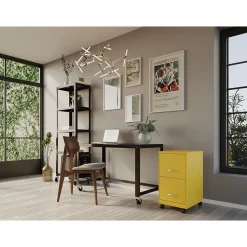 SOHO Smart File 2-Drawer Mobile Vertical File Cabinet, Letter Size, Lockable, Goldfinch (25276) File Cabinets