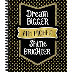 Sale Sparkle and Shine Teacher Planner Plan Book, Dream Bigger Aim Higher Shine Brighter, Paperback (105020) Grade Books