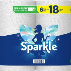 Paper Towels<Sparkle Pick-a-Size with Thirst Pockets Paper Towels, 2-ply, 165 Sheets/Roll, 6 Rolls/Pack (22269501)