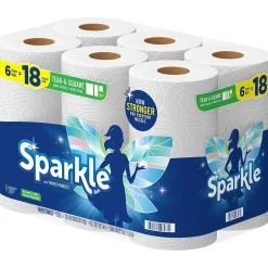 Paper Towels<Sparkle Pick-a-Size with Thirst Pockets Paper Towels, 2-ply, 165 Sheets/Roll, 6 Rolls/Pack (22269501)