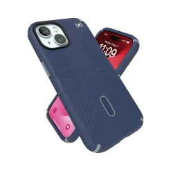 Cell Phone Cases<Speck Presidio 2 Grip MagSafe ClickLock Phone Case for iPhone 15, Coastal Blue/Dust Gray (150439-3206)