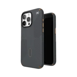 Cell Phone Cases<Speck Presidio 2 Grip MagSafe ClickLock Phone Case for iPhone 15 Pro Max, Charcoal Gray/Cool Bronze (150463-3212)