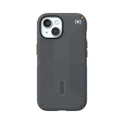 Cell Phone Cases<Speck Presidio 2 Grip MagSafe ClickLock Phone Case for iPhone 15, Charcoal Gray/Cool Bronze (150439-3212)