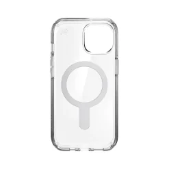 Cell Phone Cases<Speck Presidio Perfect-Clear MagSafe ClickLock Phone Case for iPhone 15, Clear/Chrome (150441-3199)