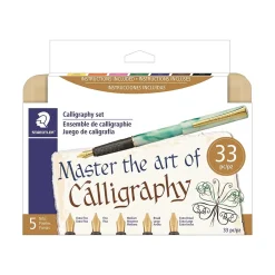 Staedtler Calligraphy Fountain Pen Set, Assorted Colors Ink (899 SM5 NA)